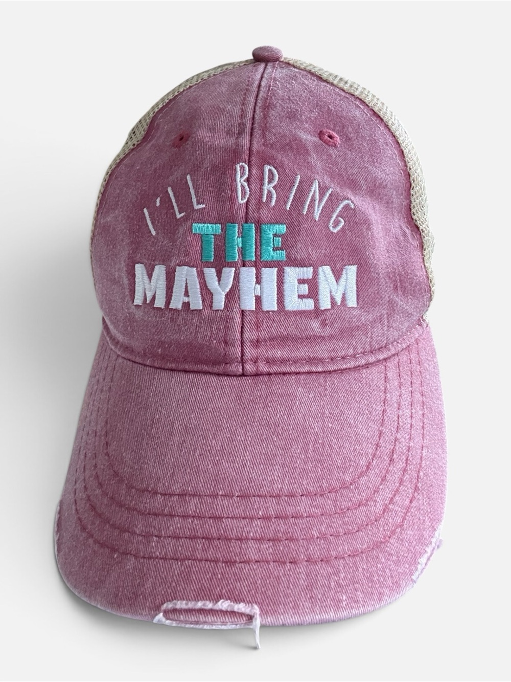 Women’s Pink 'I'll Bring The Mayhem' Baseball Cap
